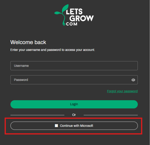 A screenshot of a login box

AI-generated content may be incorrect.